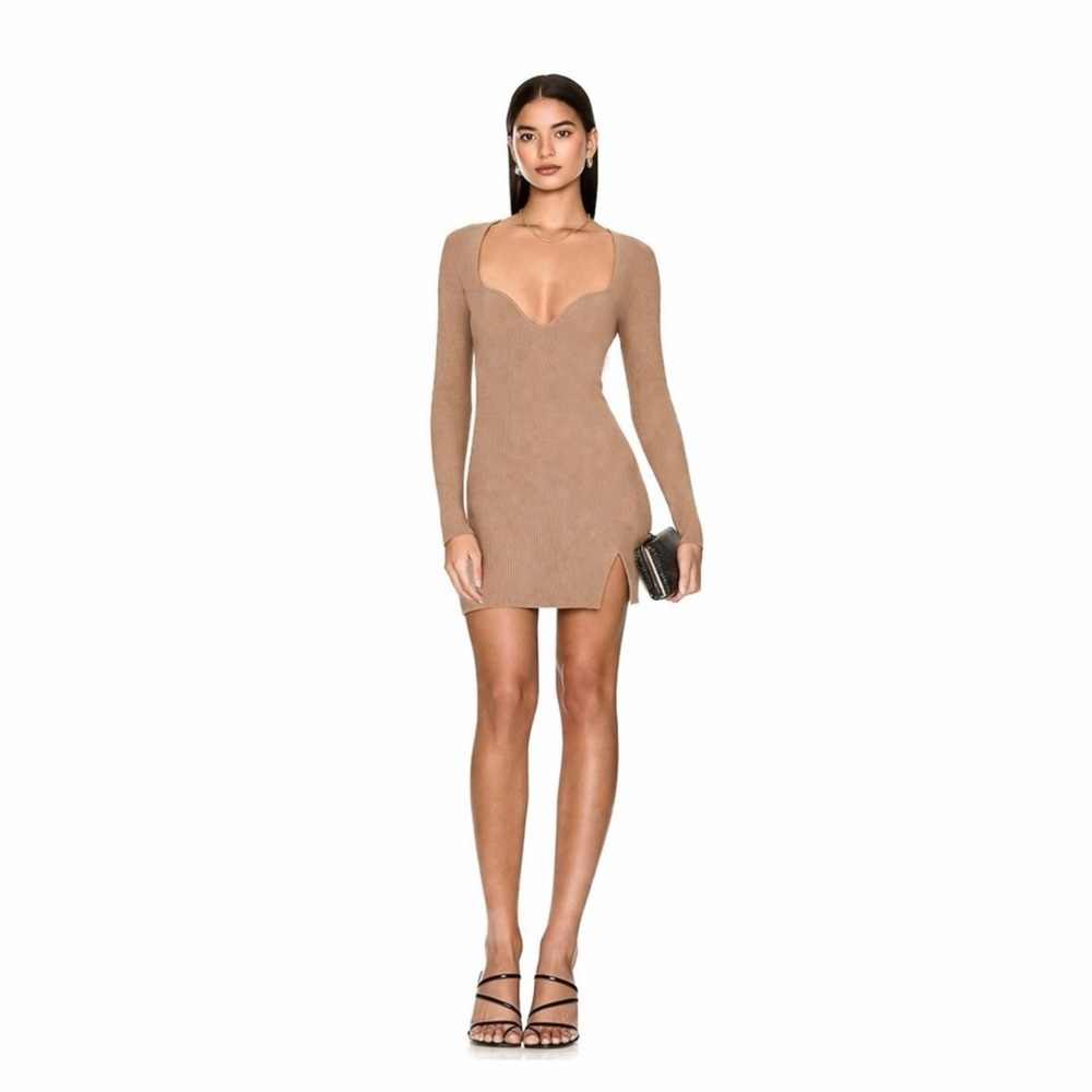 Sweater dress Tan Long Sleeve more to come superdown Showpo Polly Coelho h:ours